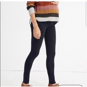 Madewell over the belly maternity skinny jeans black